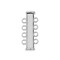 John Bead 27mm Tube Slide Clasp with 4-Strand Beadwork Pendants